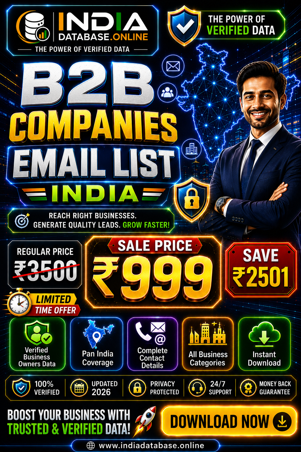 B2B Companies Email List India Updated 2026