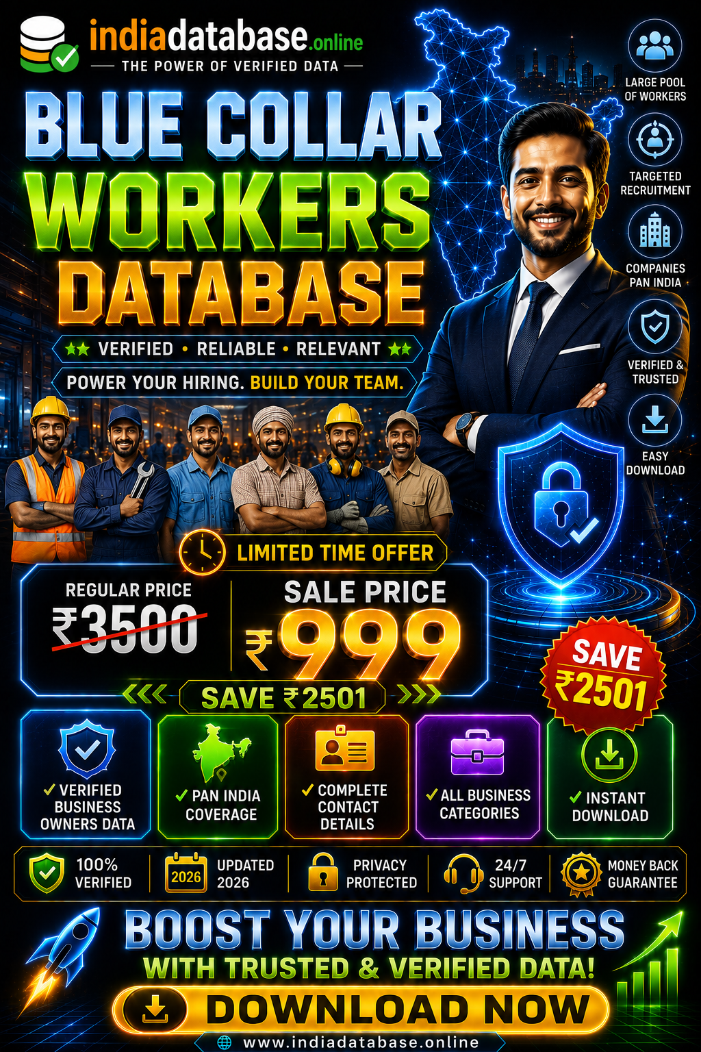 Blue Collar Workers Database Updated 2026