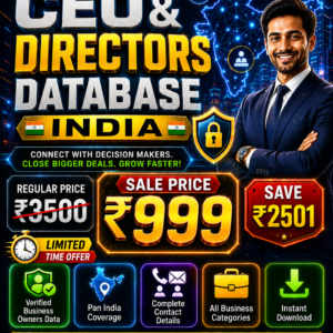 CEO & Directors Database India Updated 2026