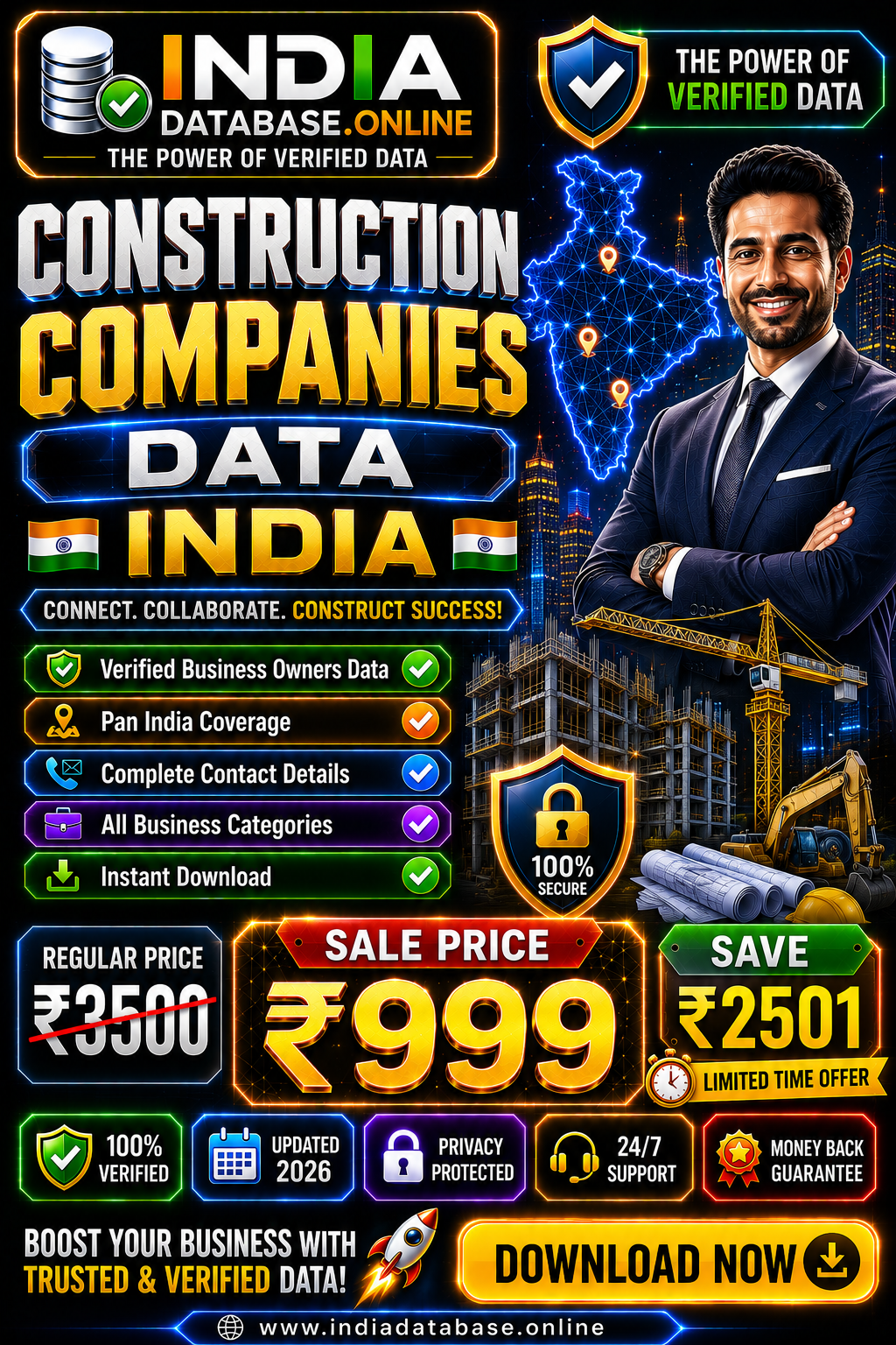 Construction Companies Data India Updated 2026