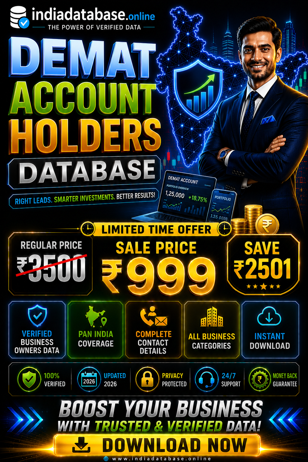 Demat Account Holders Database Updated 2026
