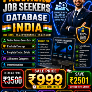 Freshers Job Seekers Database Updated 2026