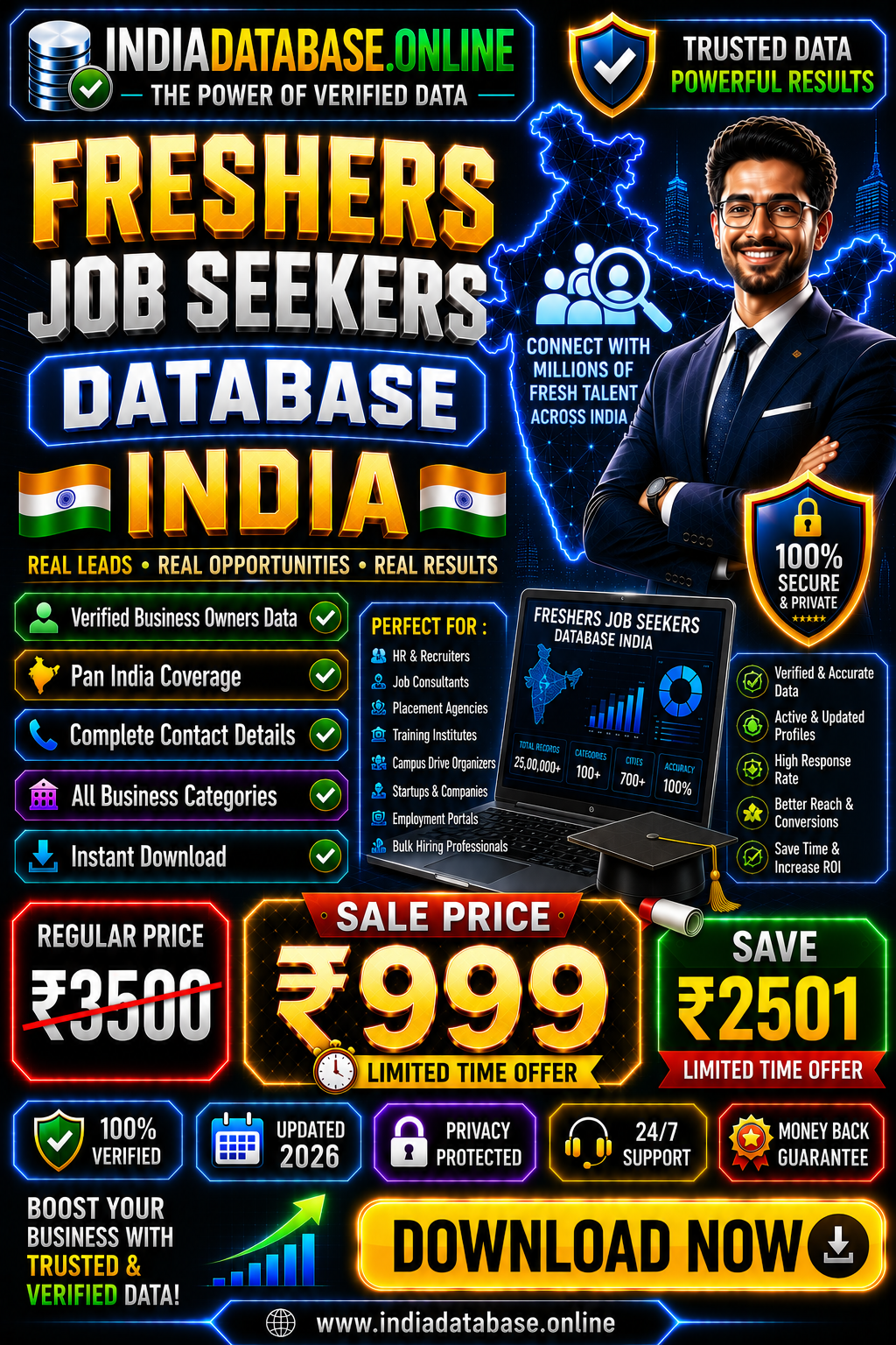 Freshers Job Seekers Database Updated 2026