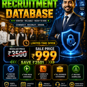 Hotel Staff Recruitment Database Updated 2026