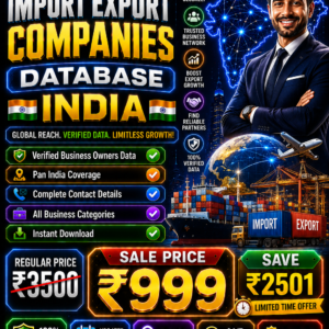 Import Export Companies Database India Updated 2026