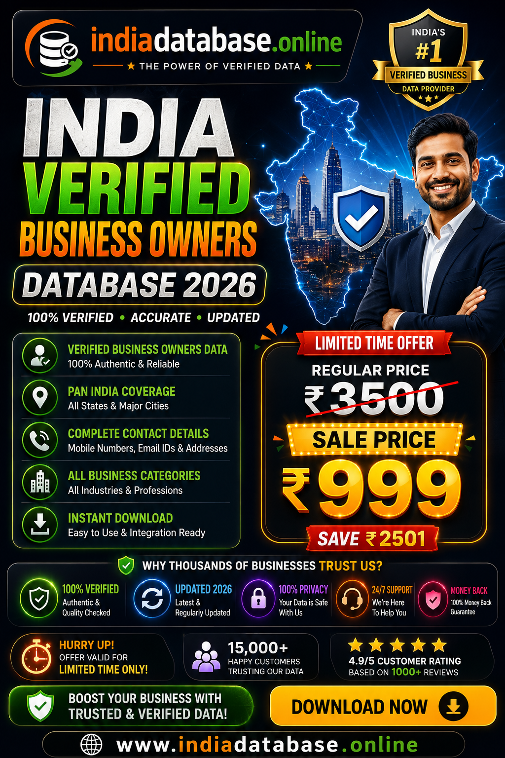 India Verified Business Owners Database Updated 2026