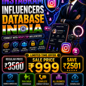 Instagram Influencers Database India Updated 2026