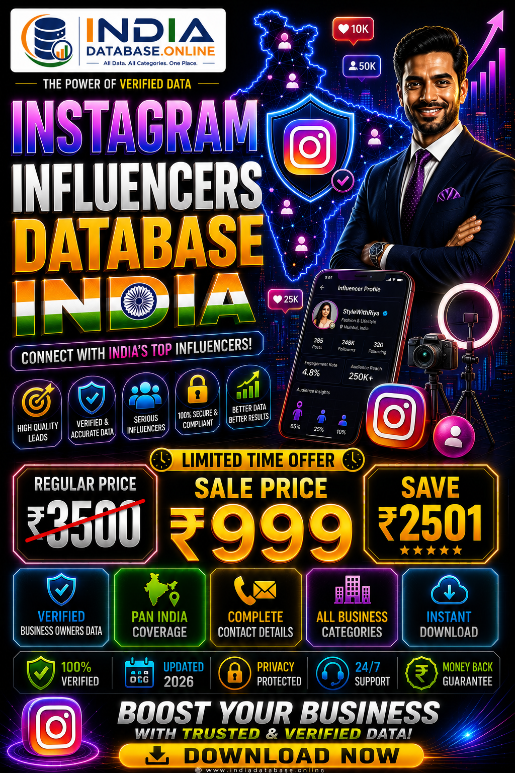 Instagram Influencers Database India Updated 2026