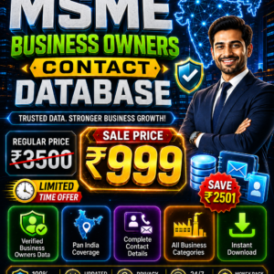 MSME Business Owners Contact Database Updated 2026