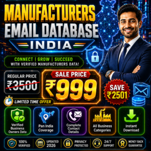 Manufacturers Email Database India Updated 2026