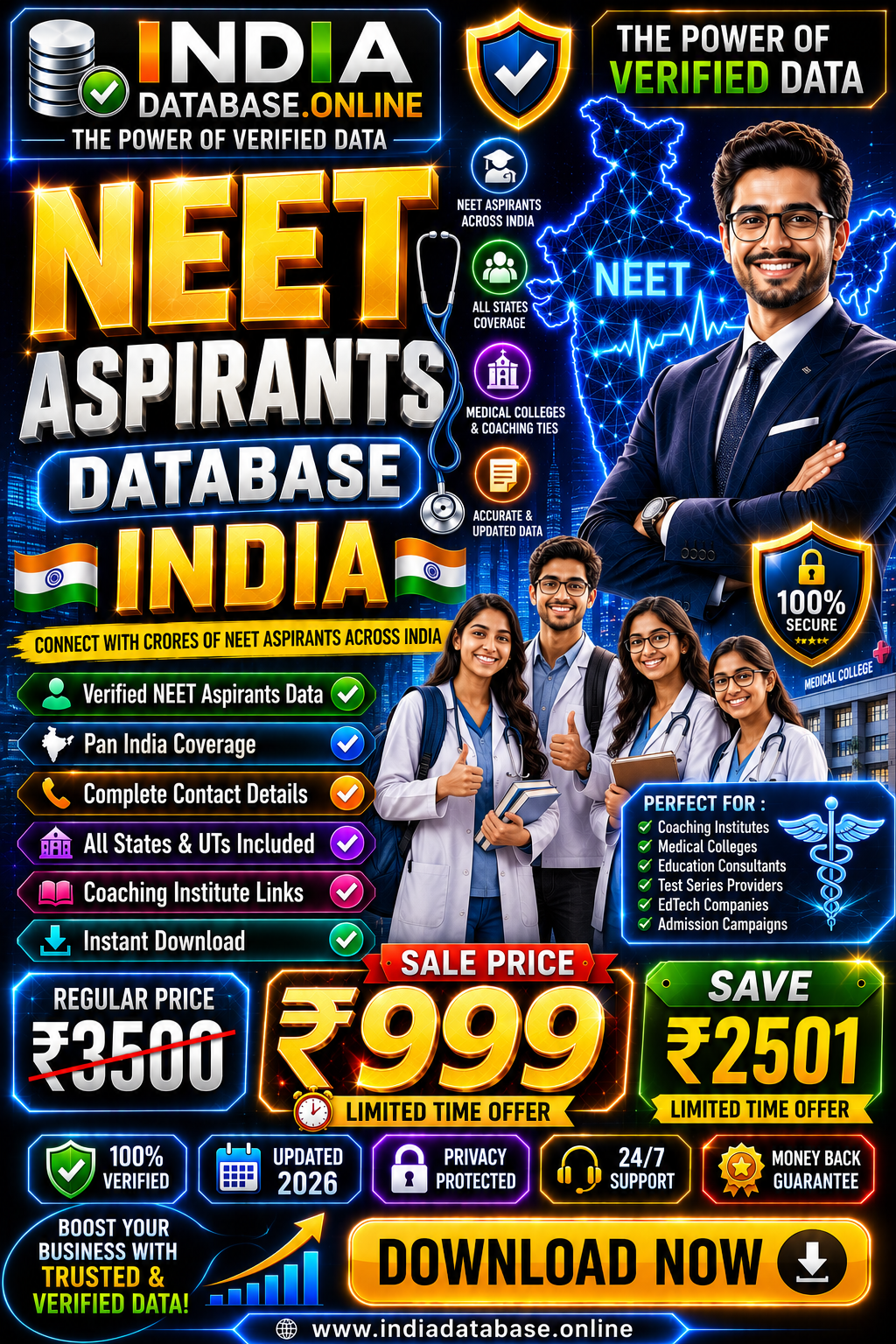 NEET Aspirants Database India Updated 2026