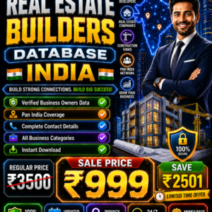 Real Estate Builders Database India Updated 2026