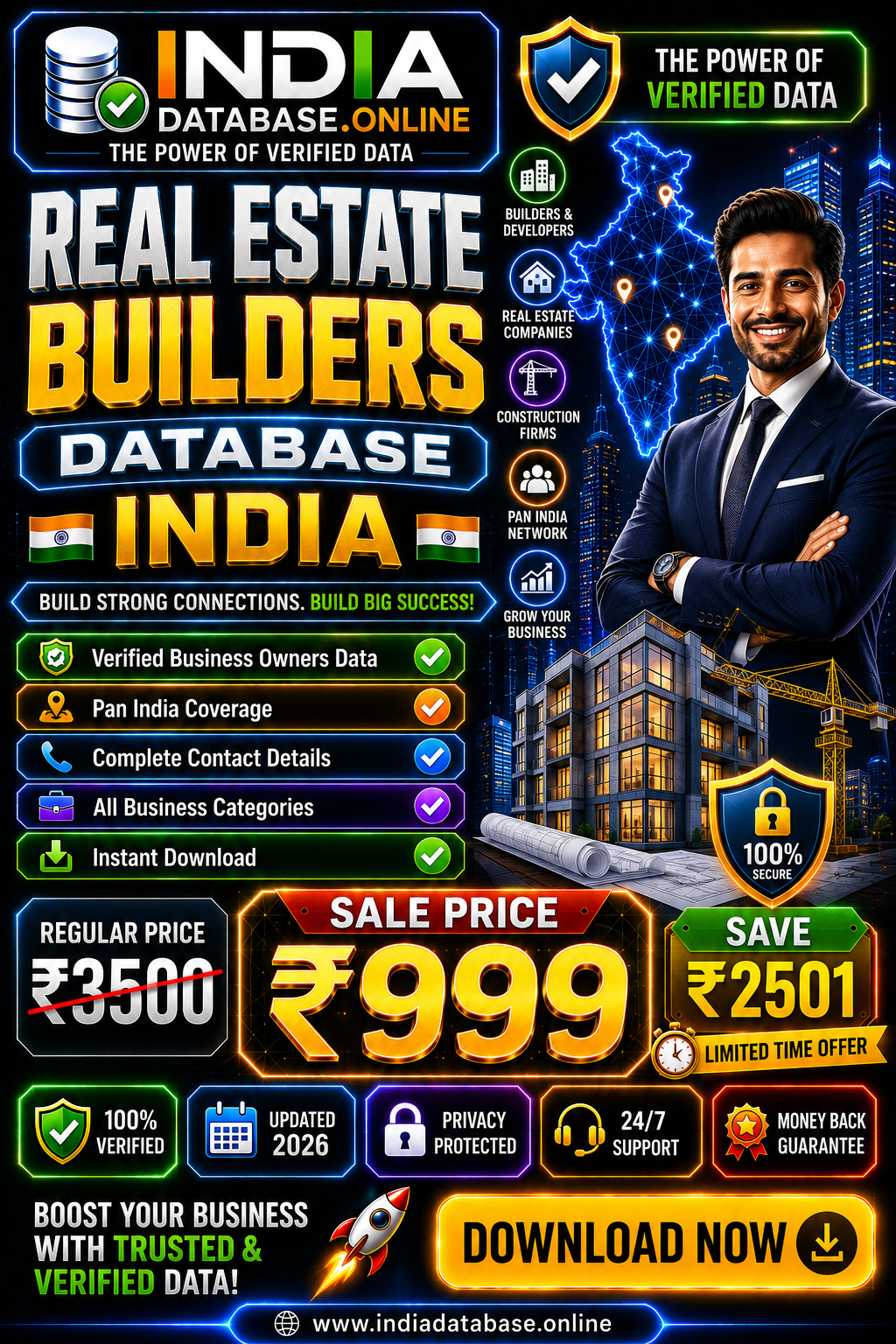 Real Estate Builders Database India Updated 2026