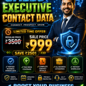 Sales Executive Contact Data Updated 2026