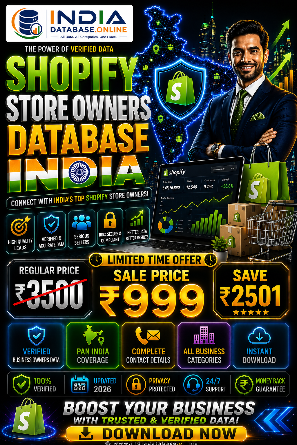 Shopify Store Owners Database Updated 2026