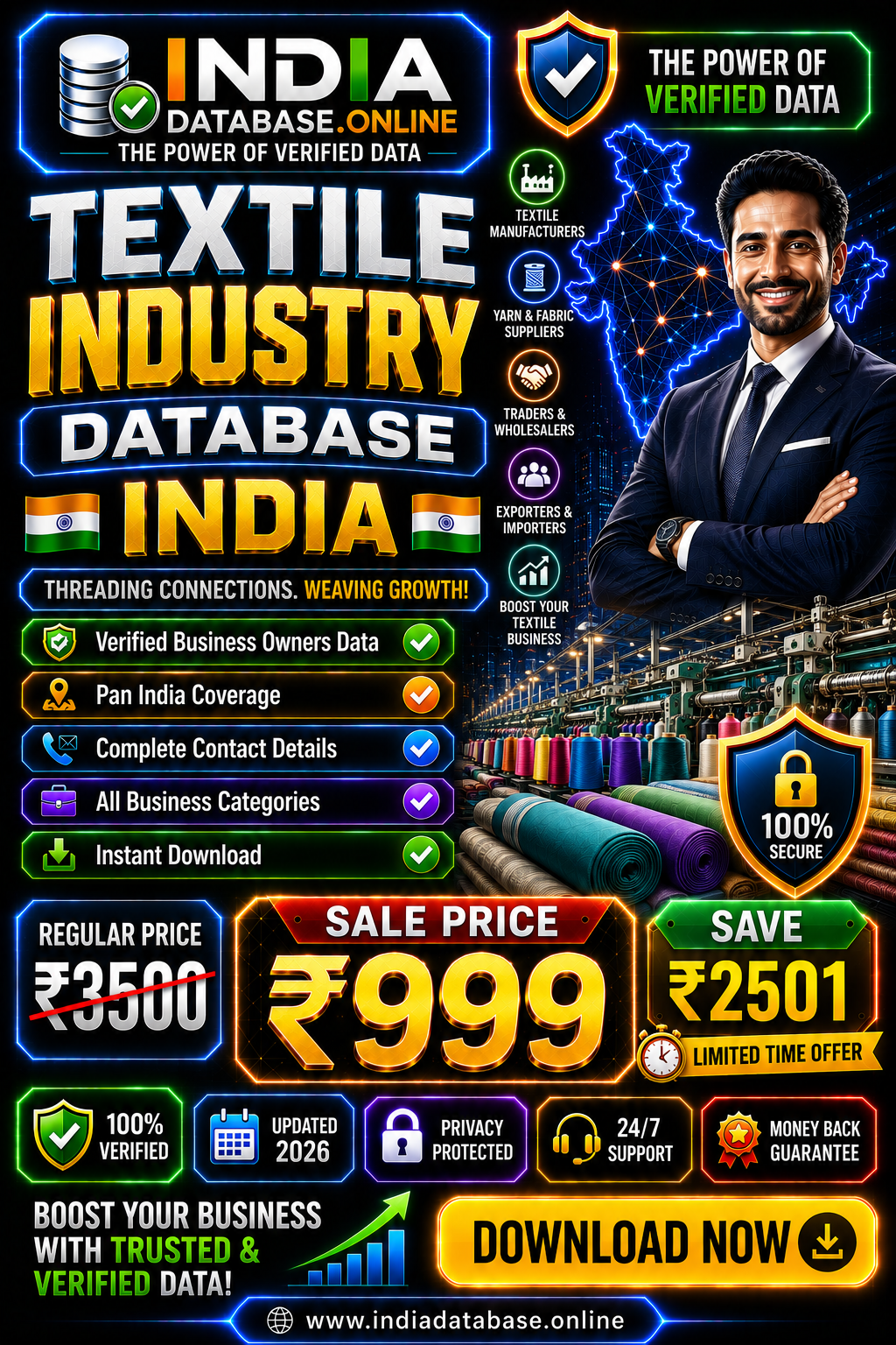 Textile Industry Database India Updated 2026