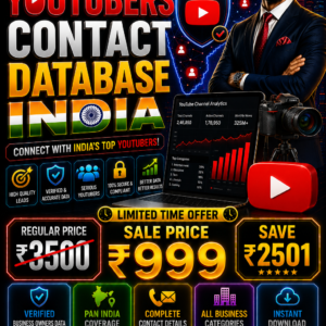 YouTubers Contact Database India Updated 2026